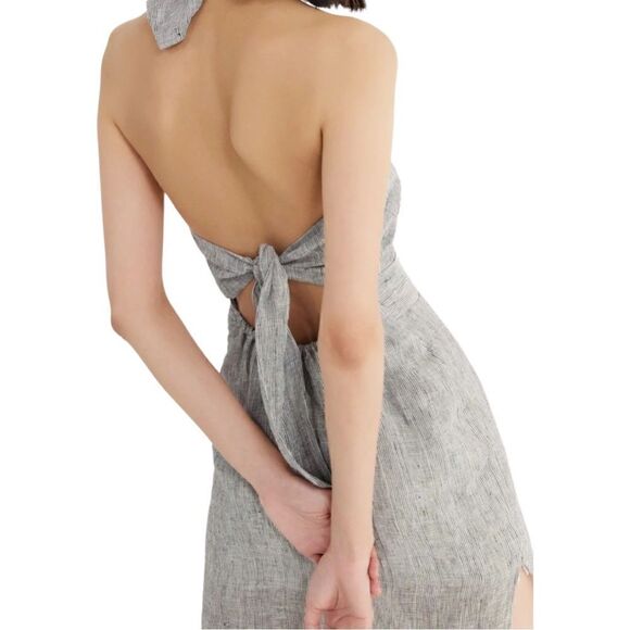 NWTs Anthropologie RUMER Delphine Linen Halter Maxi Dress Size Small - Picture 2 of 5
